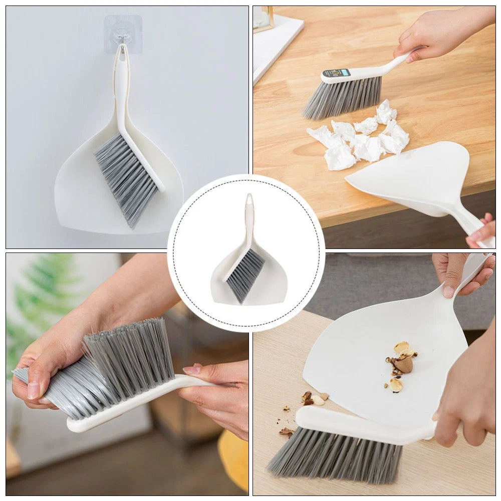 2 Sets Desktop Cleaning Kit Accessories for Home Broom with Dust Pan