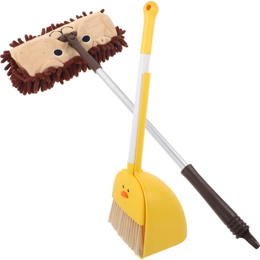 Small Broom Mop Set Toddler Baby Cleaning Kits Household Dustpan