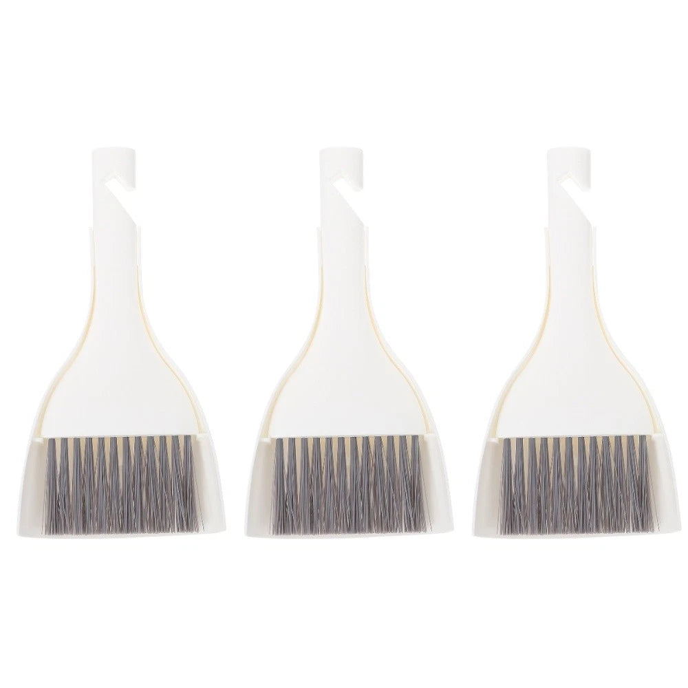 3 Sets Mini Dustpan Broom Table Cleaning Kit Small Hand Brush for