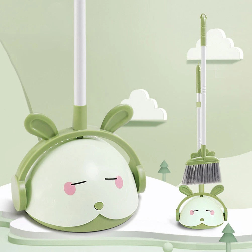 1 Set of Cartoon Housekeeping Tools Mini Broom And Dustpan Portable Kid