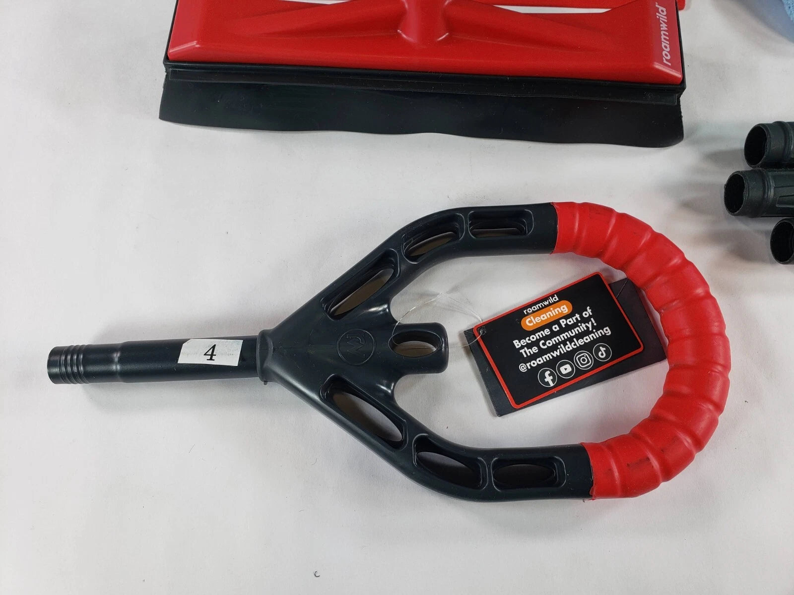 Roamwild Multi-Cleaner Rubber Pull Broom & Dustpan Combo Set for Wet & Dry Mess