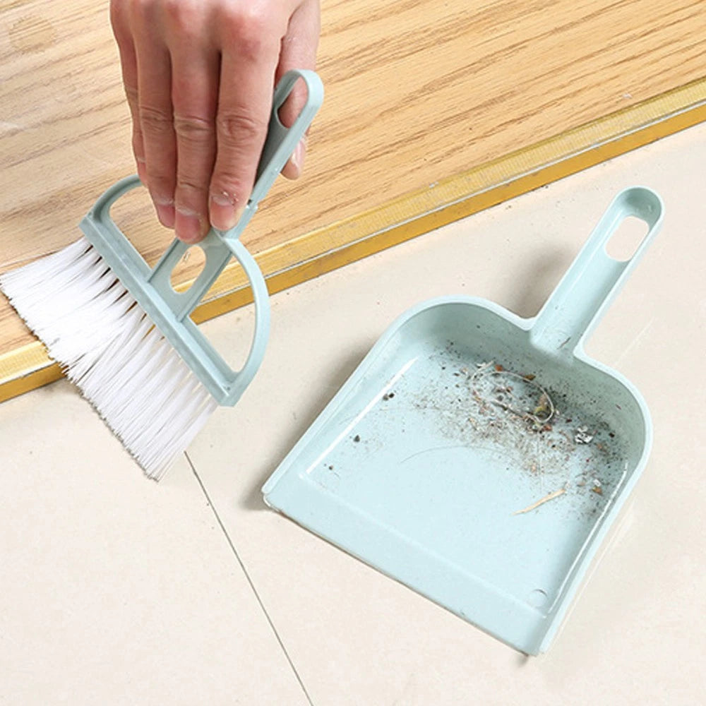 6 Sets Cleaning Artifact Set Broom And Dustpan Mini Dustpan Brush-