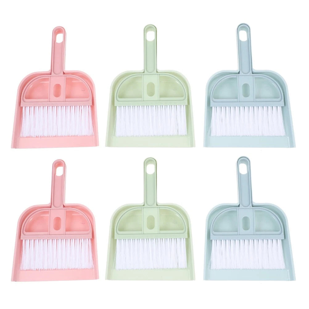 6 Sets Cleaning Artifact Set Broom And Dustpan Small With-