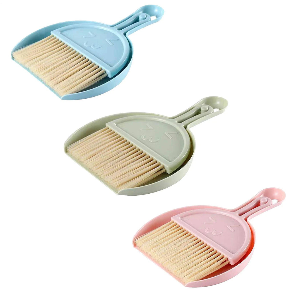 Mini Hand Broom and Dustpan Set Small Dust Pans with Brush Set Desktop Cleaning