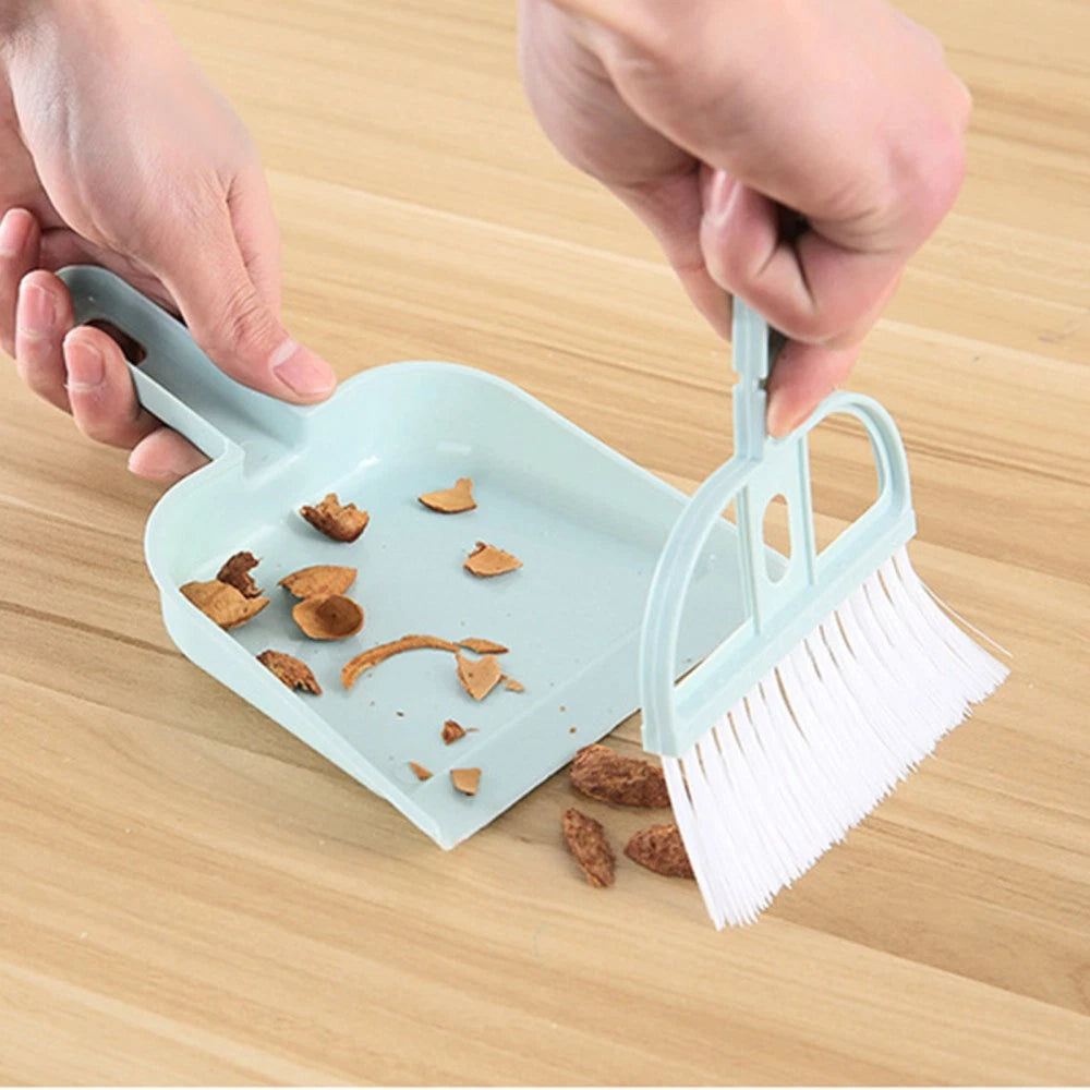 6 Sets Cleaning Artifact Miniature Brush and Dustpan Bulk Desktop Broom