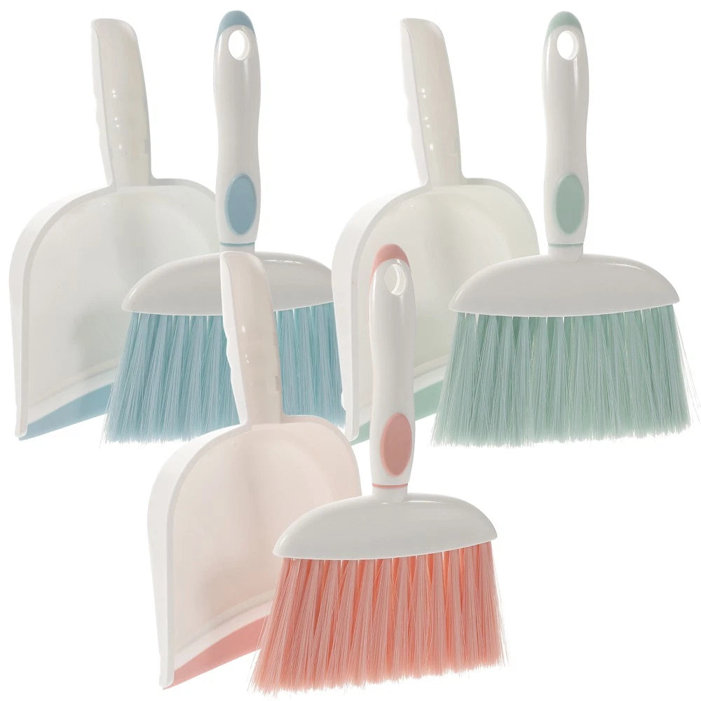 3 Sets Cleaning Kit Toddler Household Tools Mini Hand Broom Dustpan