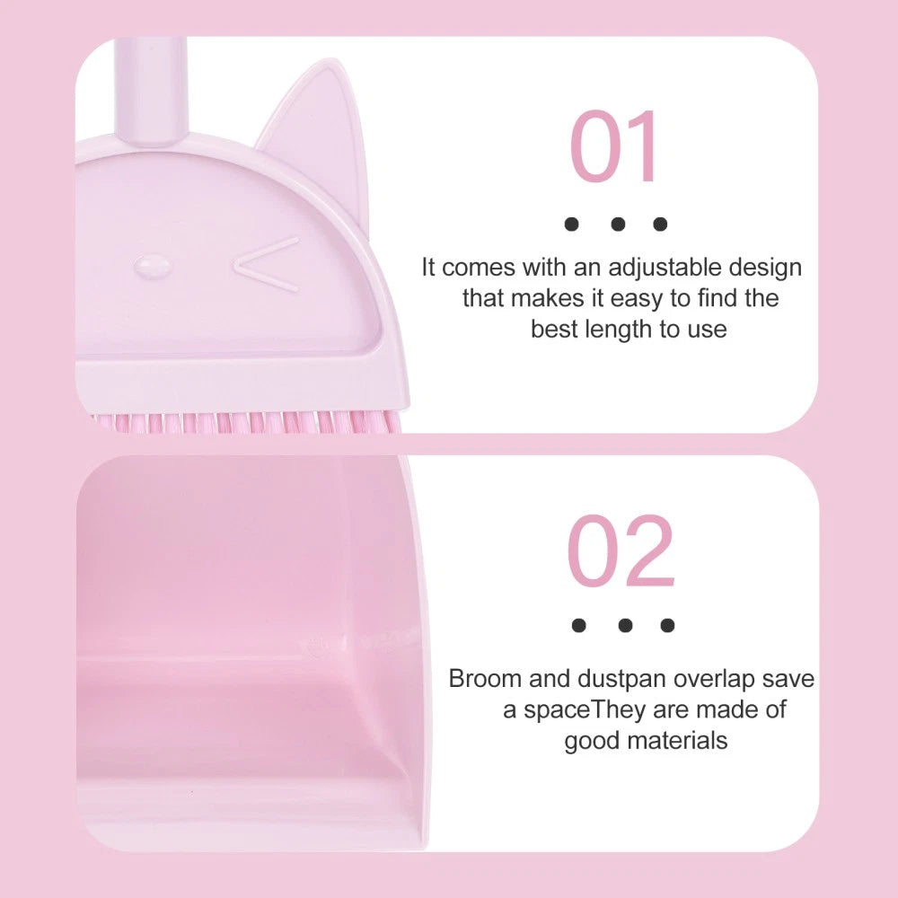 Children's Broom Set Childrens Sweeping Brush Classroom Kids and Dustpan for