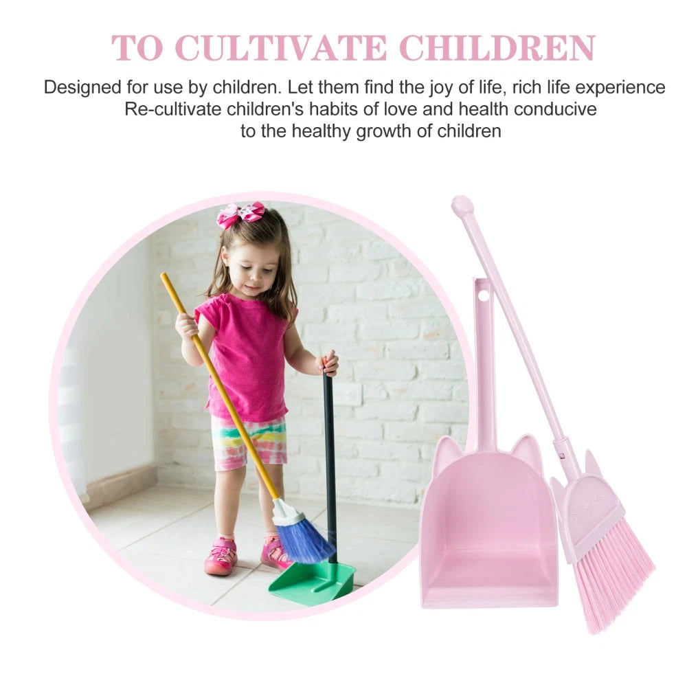 Children's Broom Set Childrens Sweeping Brush Small Brooms Dustpan