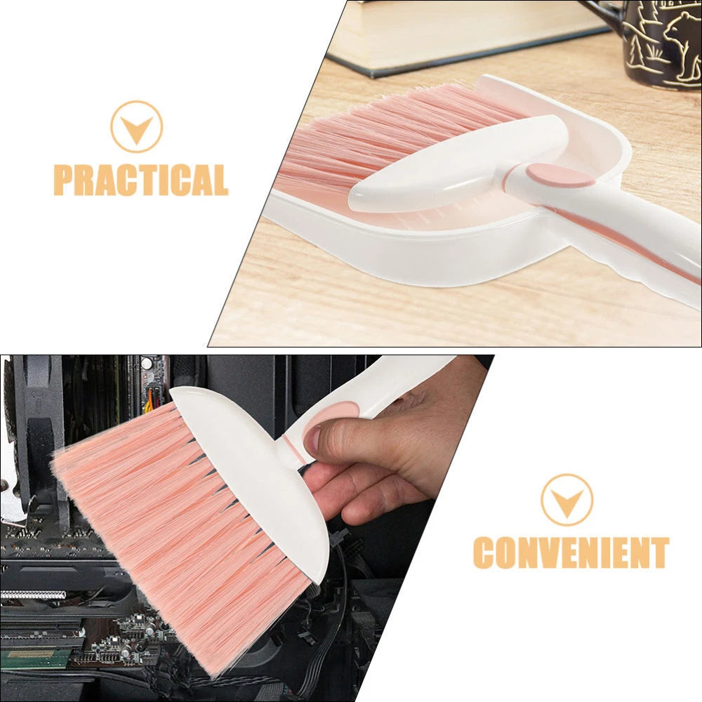 2 Sets Small Broom, Dustpan Set, Table Broom, Broom, Brush and-
