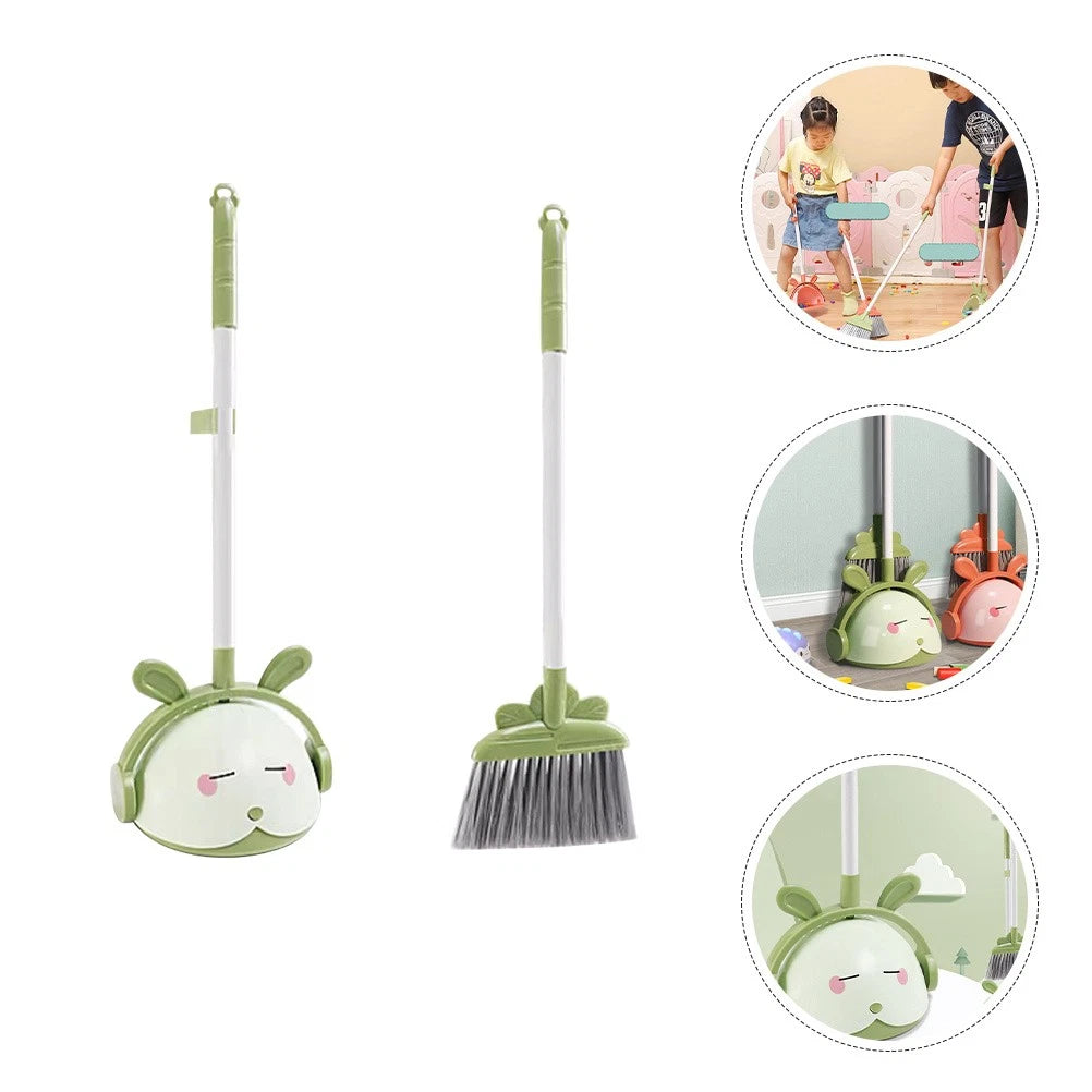 Children's Broom Set Cleaning Supplies for Kids Small Dustpan Cute