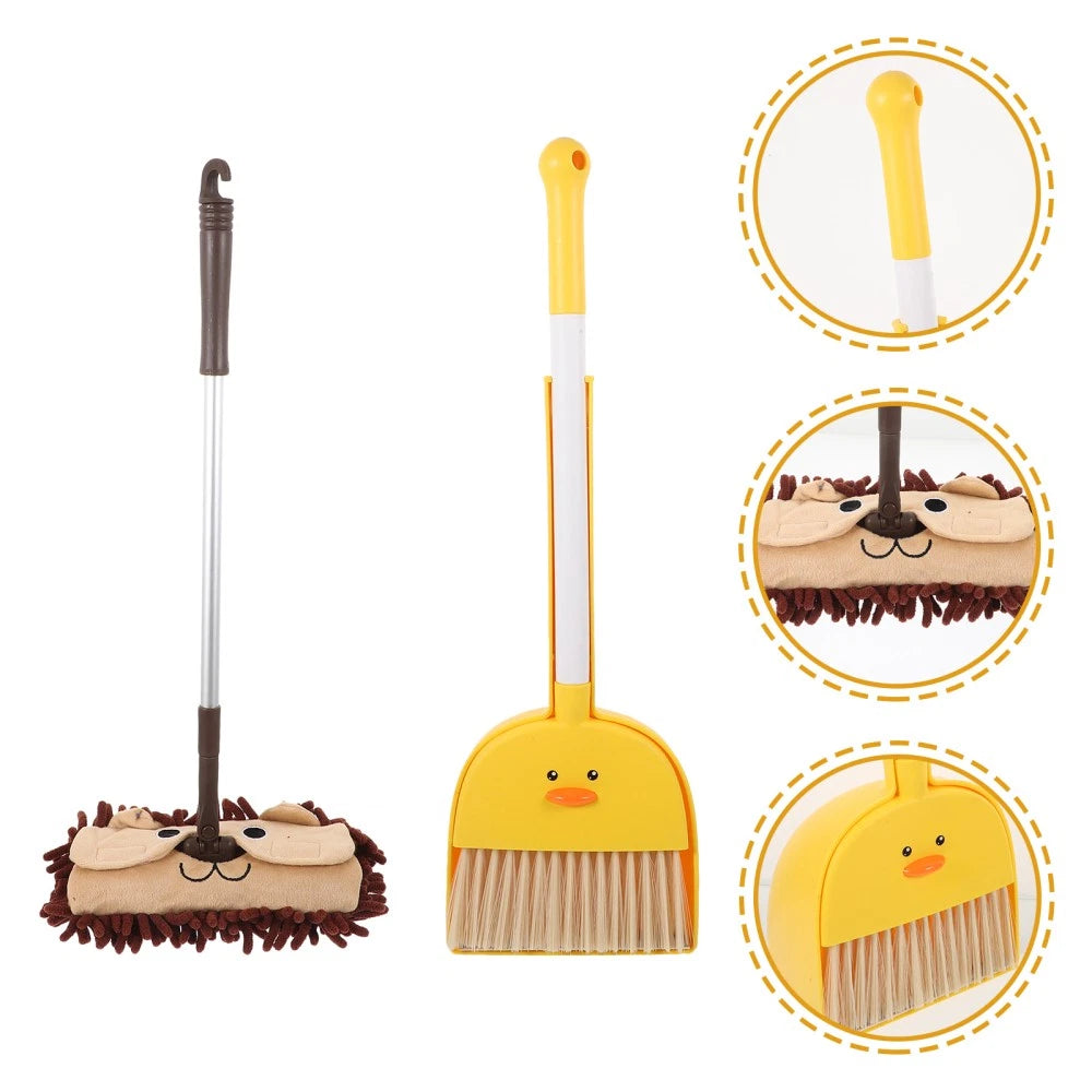 Small Broom Mop Set Toddler Child Household Dustpan and Cleaning Supplies