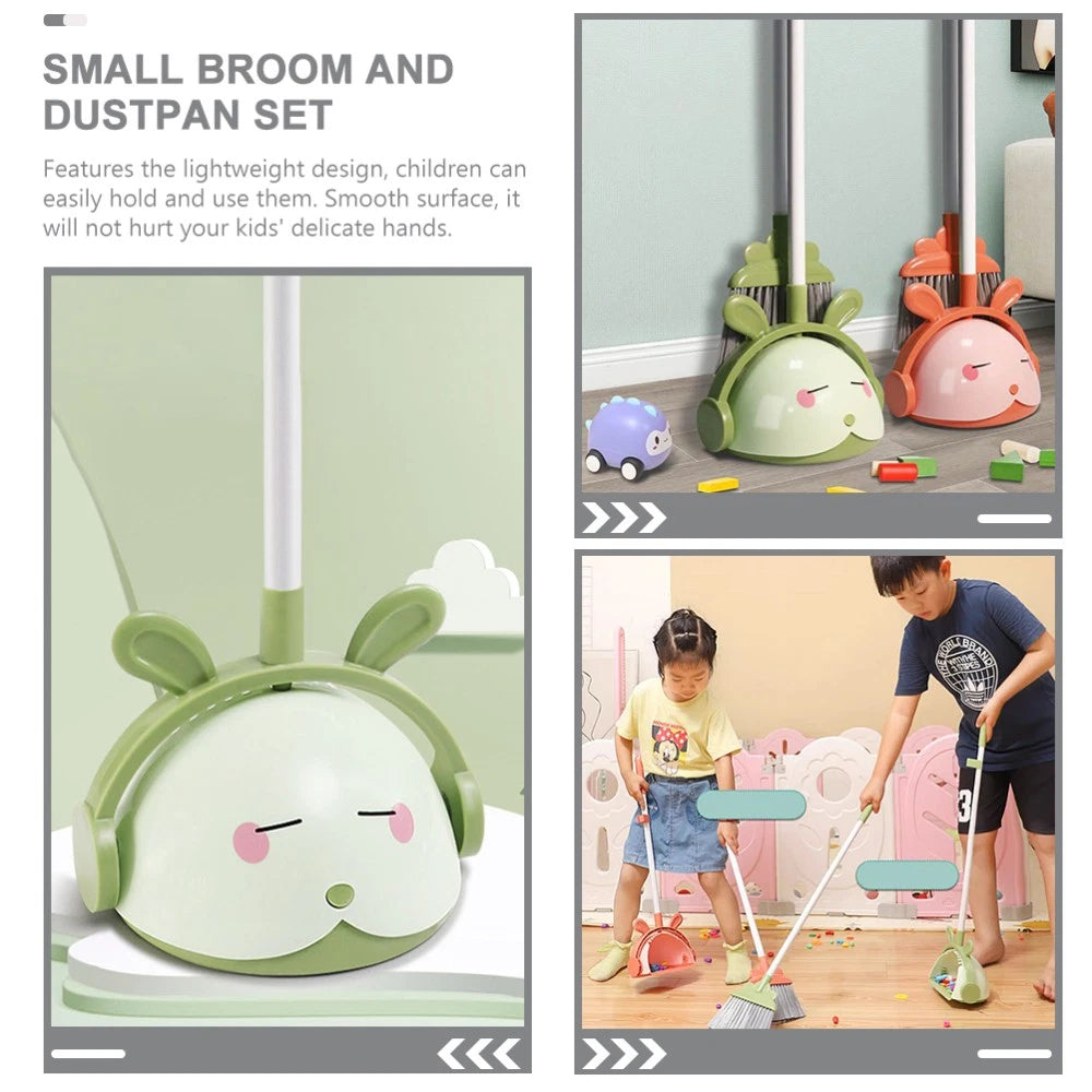 Broom Set For Kids Toddler Handheld Small With Dustpan And Dustpan-