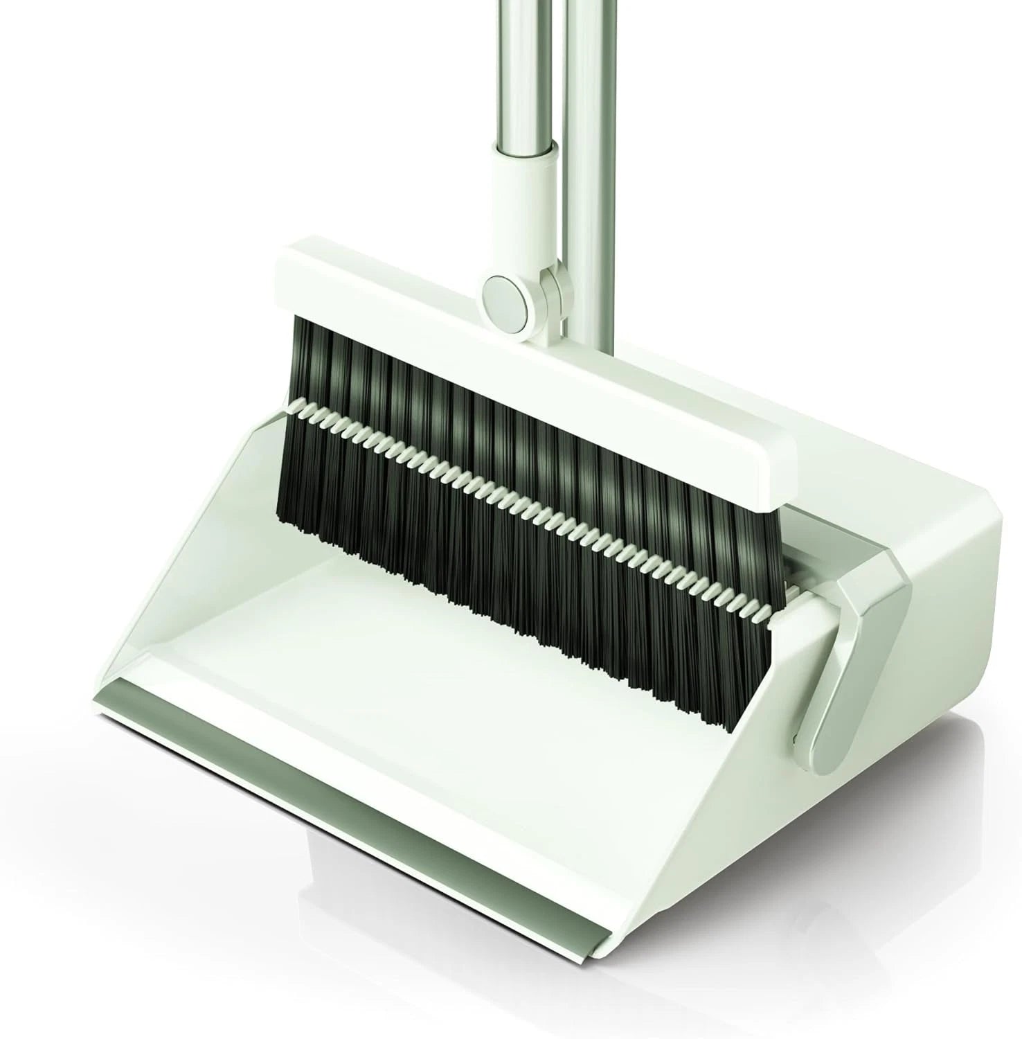 Broom with Dustpan Combo Set,Uoeos One-Sweep Clean,Pet Hair Removal Broom with S