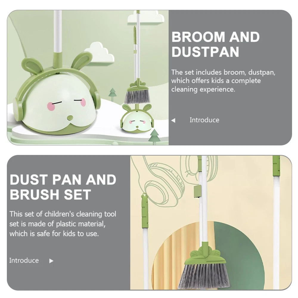Broom Set For Kids Toddler Handheld Small With Dustpan And Dustpan-