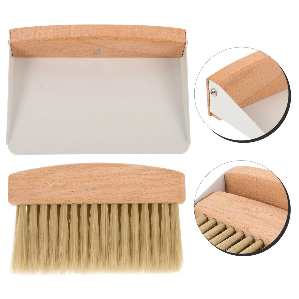 Cleaning Brush Desktop Kit Office Travel Broom Set Small Dustpan for Kids