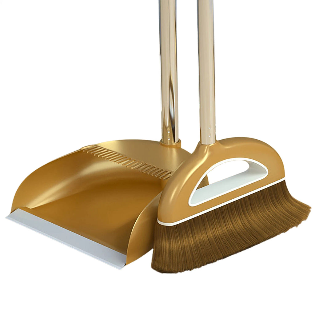 Brooms and Dustpans Sets Dust Pan and Broom with Long Handle Floor Cleaning Set