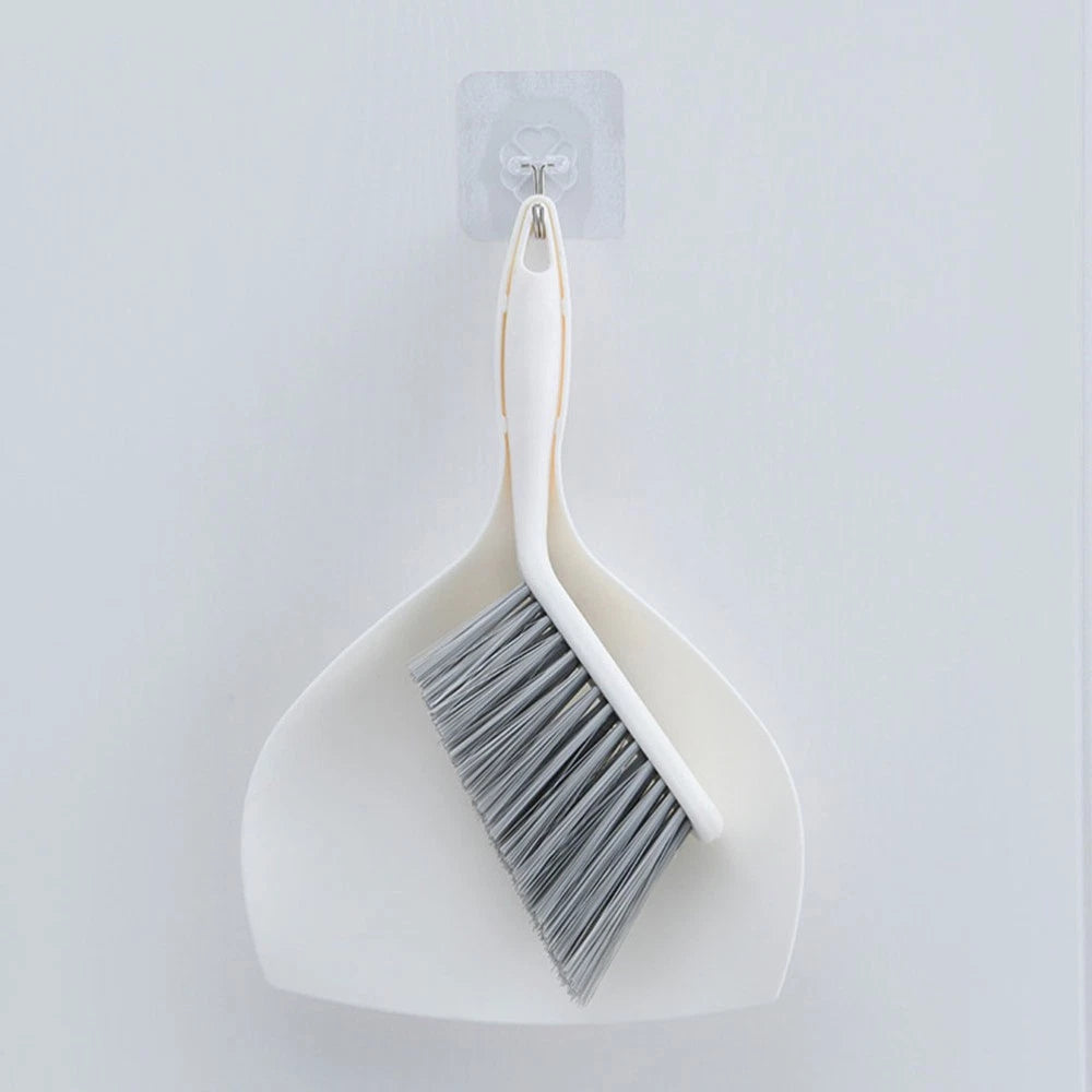 2 Sets Desktop Cleaning Kit Crevice Brushes for Household Broom Dust Pan