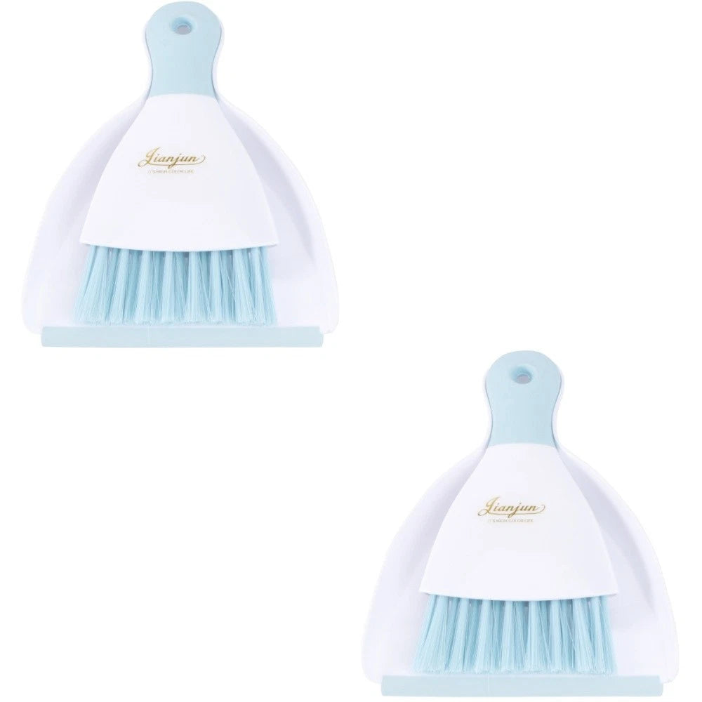2 Pieces Convenient Small Dustpan Set Desktop Cleaner Household Supplies