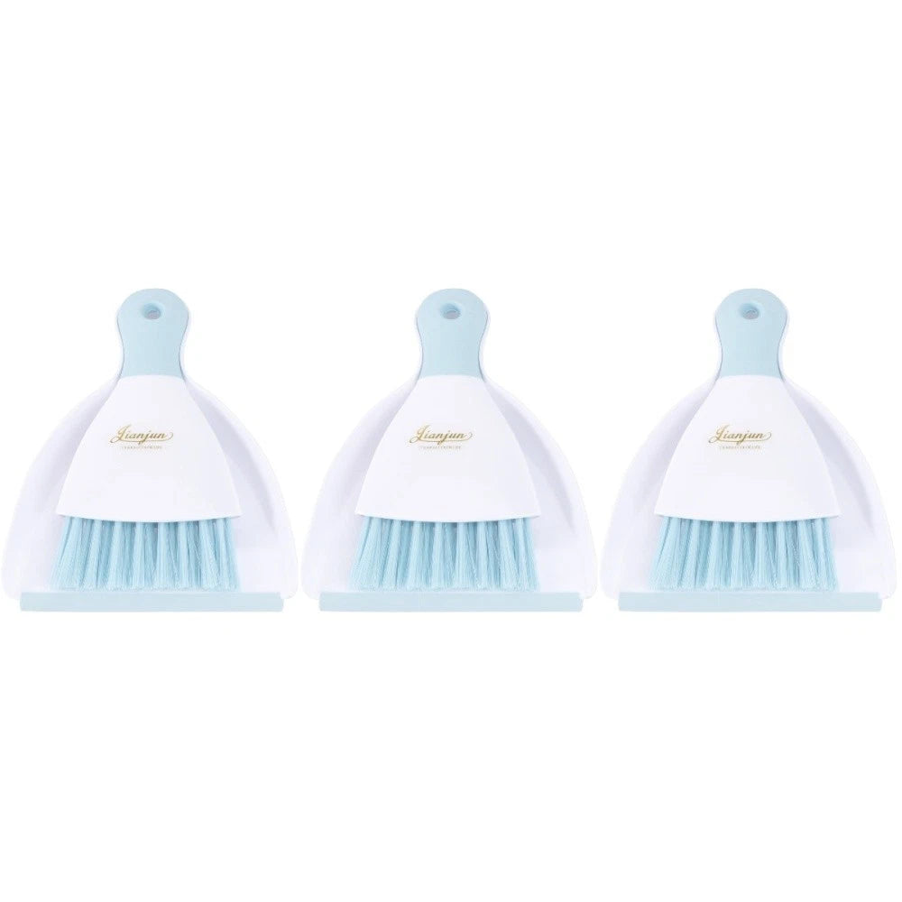 3 Pieces Convenient Small Dustpan Set Cleaning Tools Desktop Cleaner
