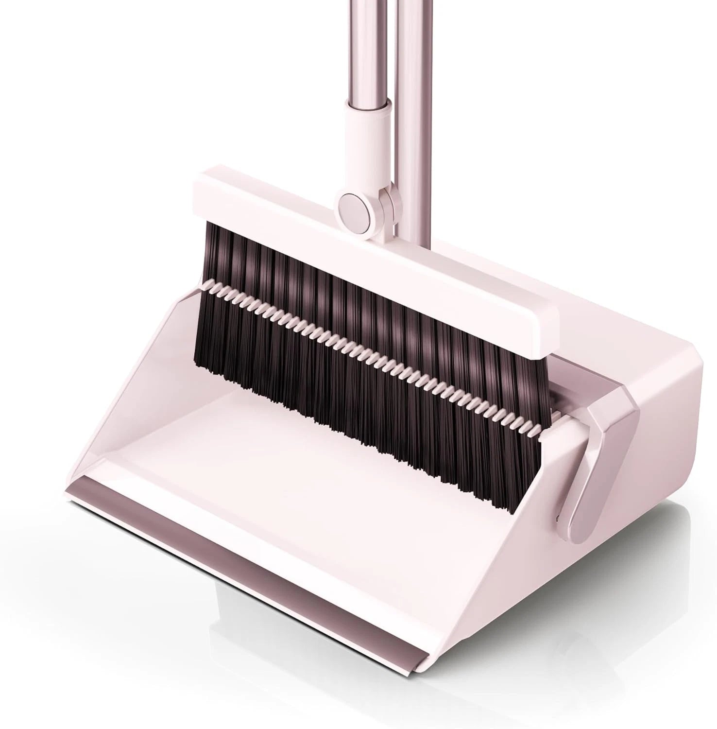 Broom with Dustpan Combo Set,Uoeos One-Sweep Clean,Pet Hair Removal Broom with S