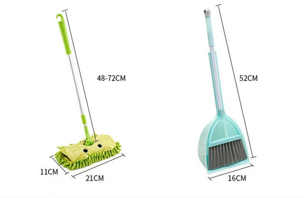 Mini Housekeeping Cleaning Tools for Children,3pcs Include Mop,Broom,Dustpan ...