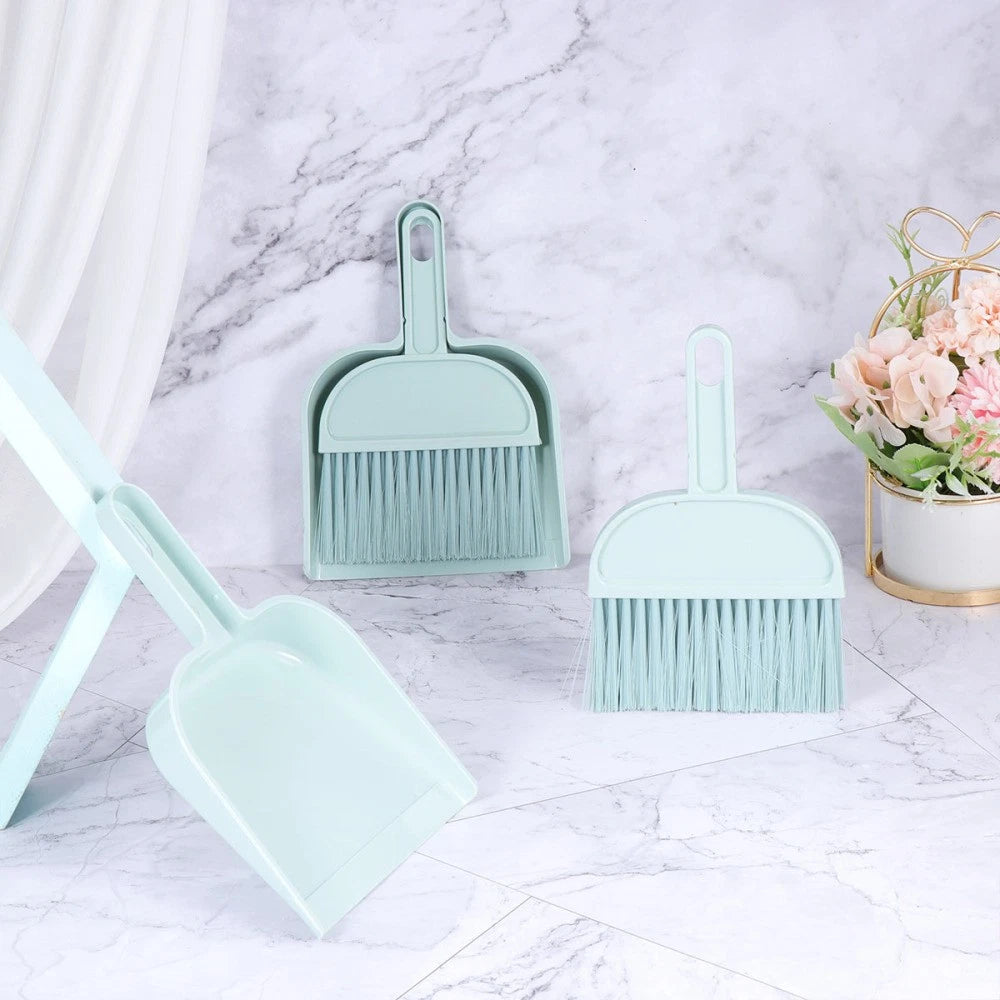 Set of 2 Mini Dustpan Broom Hand Brush Hamster Cage Cleaning Kit