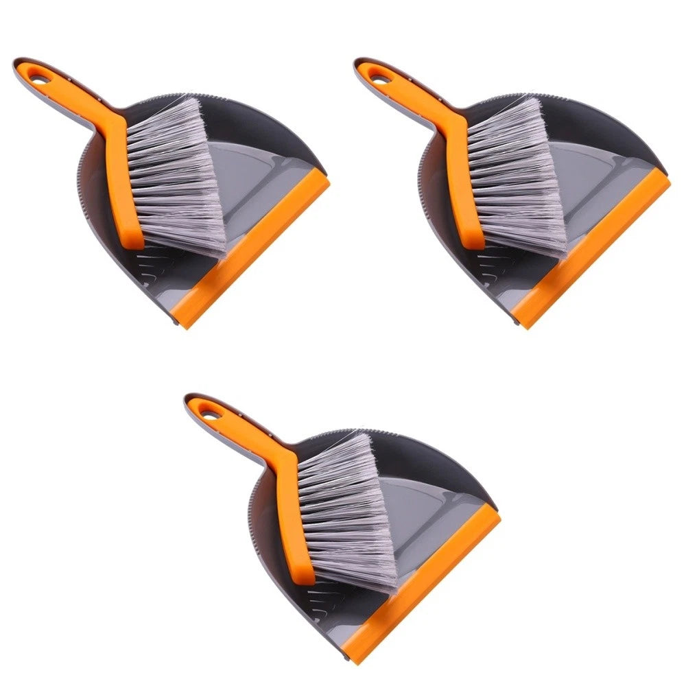 3 Count Mini Broom Set Dustpan and Brush Sets Brushes Desktop Handheld