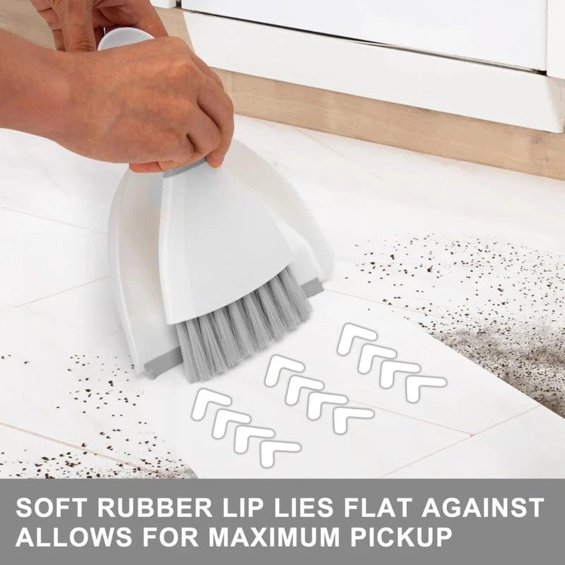 Mini Dust Pan Brush Set Effective Cleaning of Pet Hair Desk Keyboard Dust New