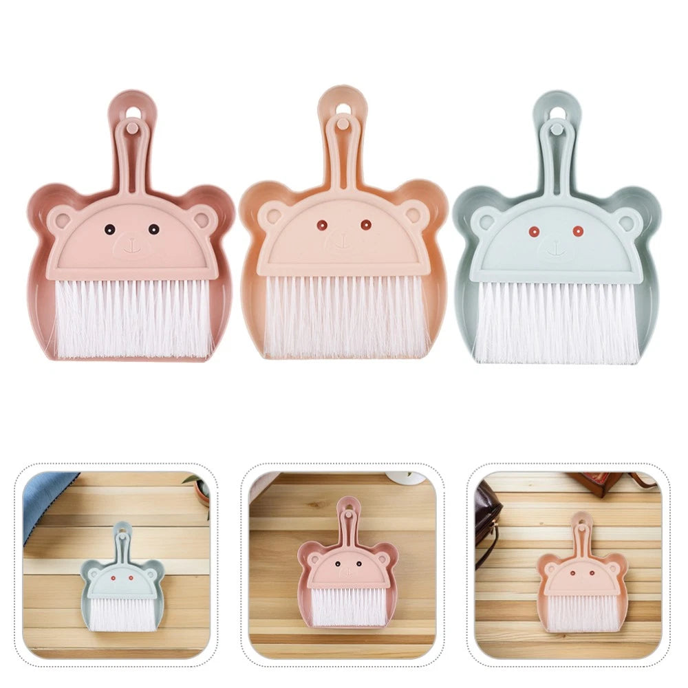 6 Sets Desktop Cleaning Broom Mini Dust Pan and Brush Handheld Duster