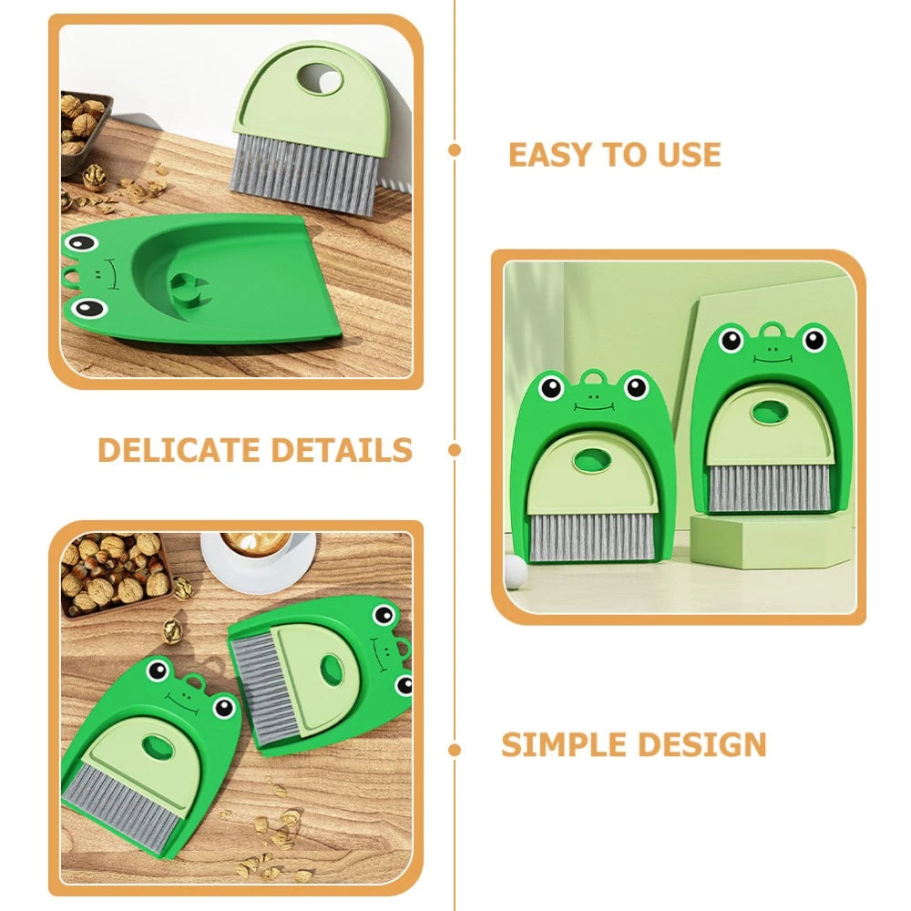 Small Broom Set Student Child Dustpan Cleaning Scrub Brushes For-