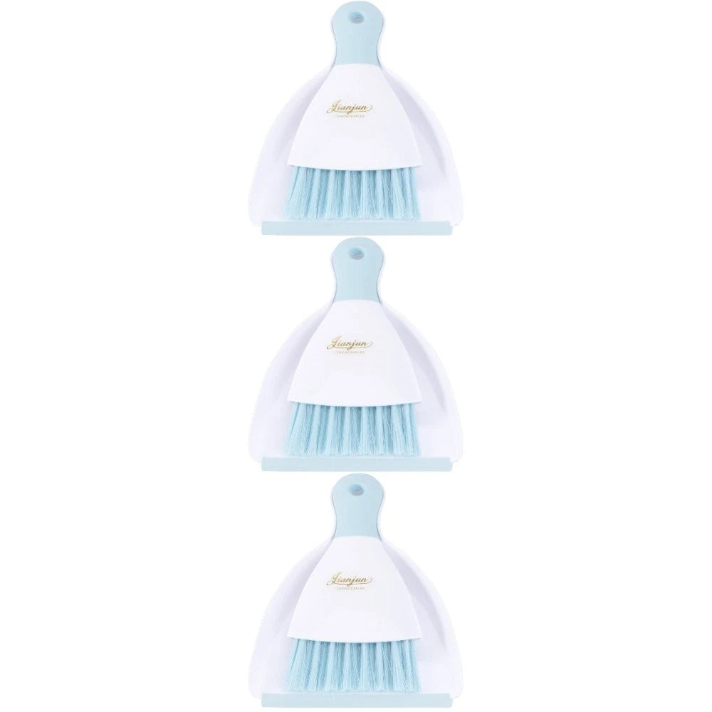 3 Pieces Convenient Small Dustpan Set Cleaning Tools Desktop Cleaner