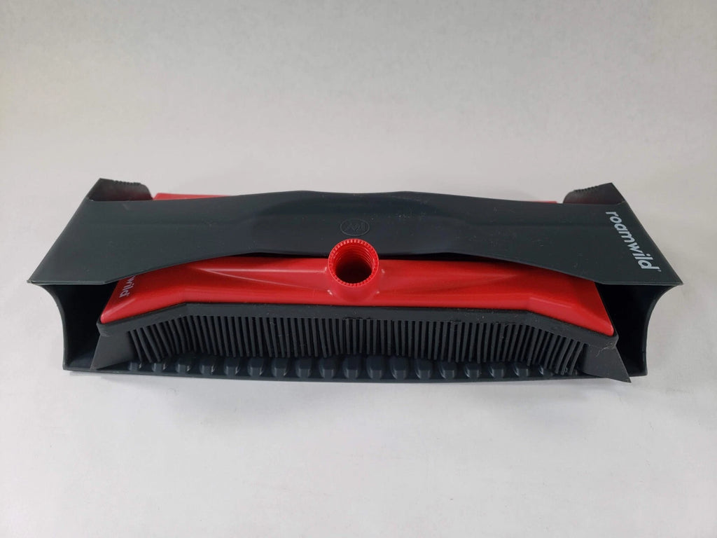 Roamwild Multi-Cleaner Rubber Pull Broom & Dustpan Combo Set for Wet & Dry Mess