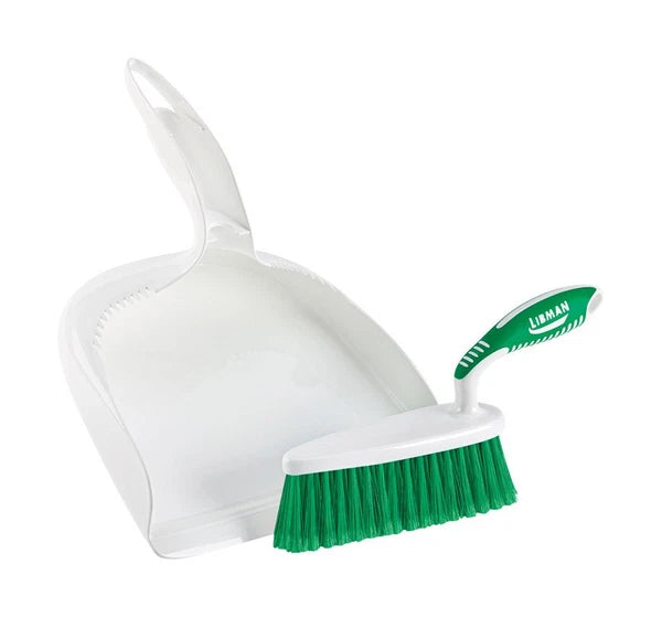 Libman 95 Handheld/No Lid Green Plastic Dust Pan & Counter Brush Set (Pack of 2)