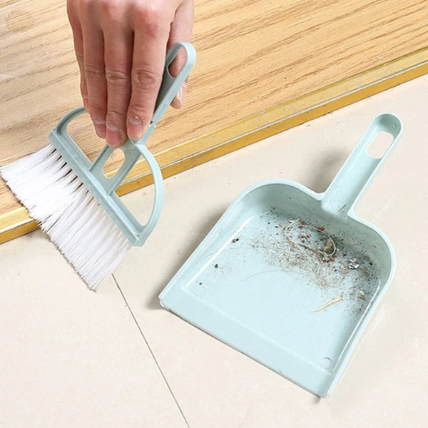6 Sets Cleaning Artifact Set Broom And Dustpan Small With-