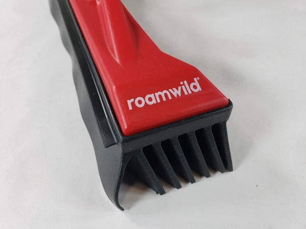 Roamwild Multi-Cleaner Rubber Pull Broom & Dustpan Combo Set for Wet & Dry Mess