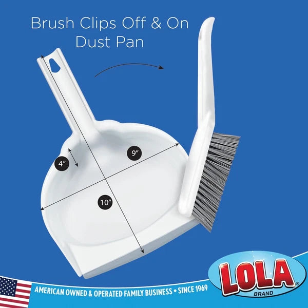 Products Clip On Dust Pan & Brush Set wsy Dust Dirt & Debris Catching Rubb...