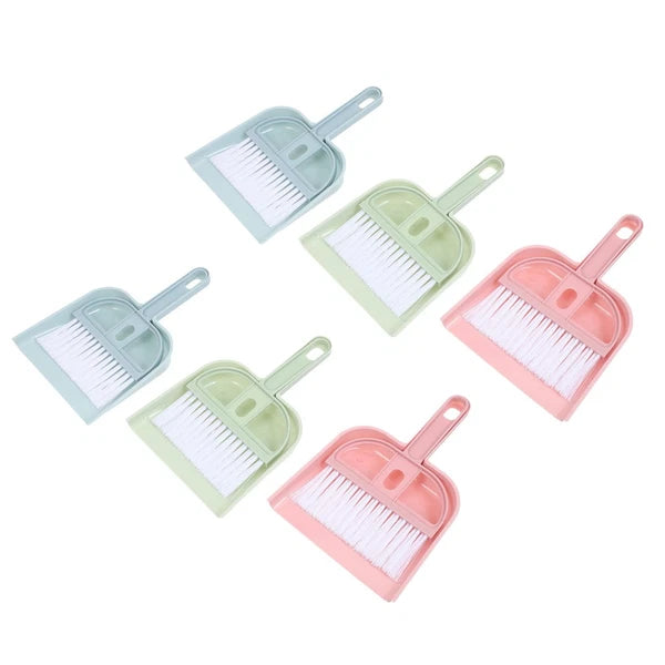 6 Sets Cleaning Artifact Miniature Brush and Dustpan Bulk Desktop Broom