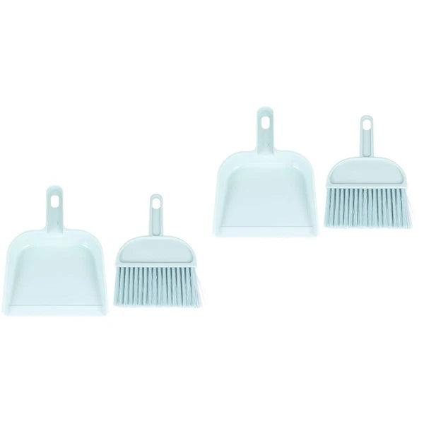 Set of 2 Mini Dustpan Broom Hand Brush Hamster Cage Cleaning Kit