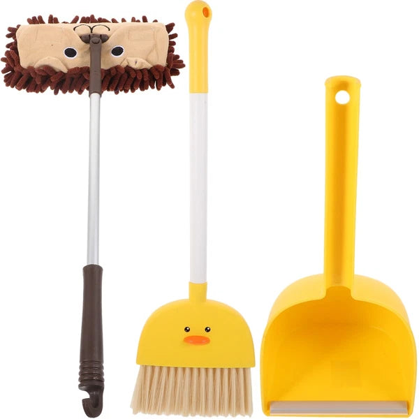 Small Broom Mop Set Toddler Baby Cleaning Kits Household Dustpan