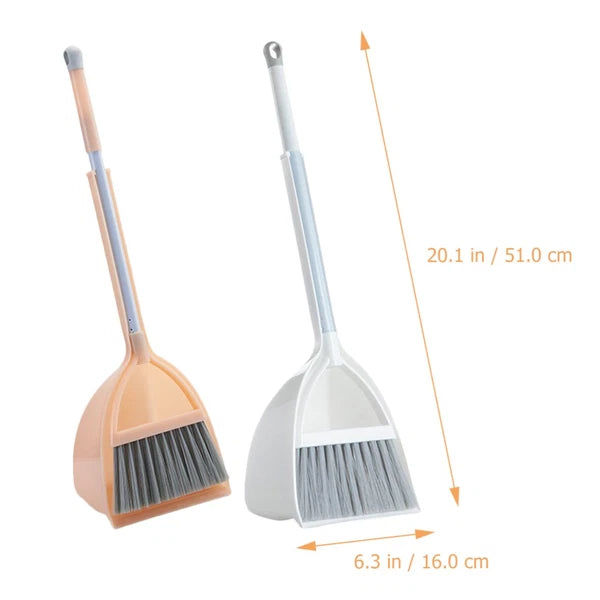 4 Pcs Small Broom and Dustpan Set Child Cleaning Supplies for Kids