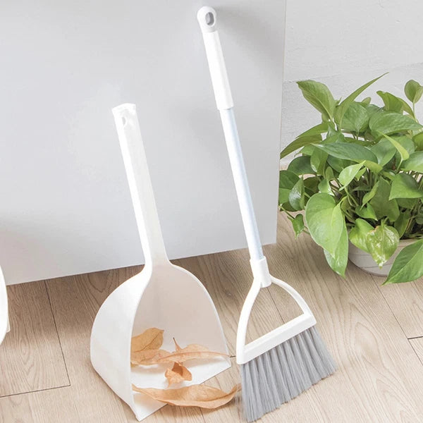 4 Pcs Small Broom and Dustpan Set Kids Housekeeping Child Cleaning Supplies for