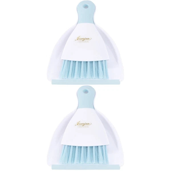 2 Pieces Convenient Small Dustpan Set Desktop Cleaner Household Supplies