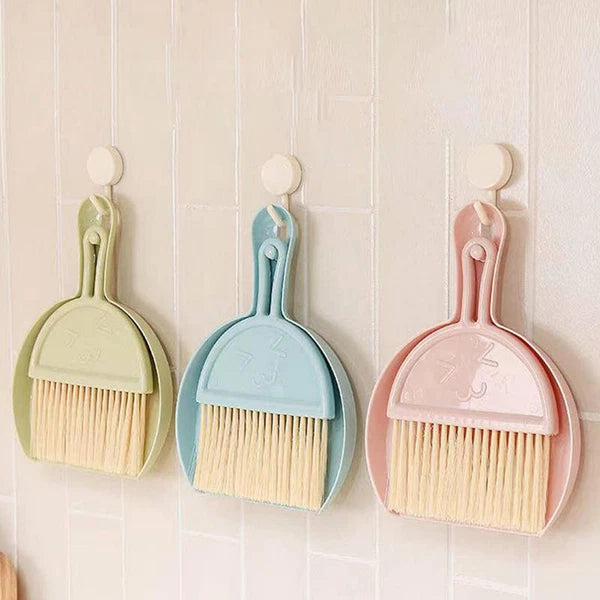 Mini Hand Broom and Dustpan Set Small Dust Pans with Brush Set Desktop Cleaning