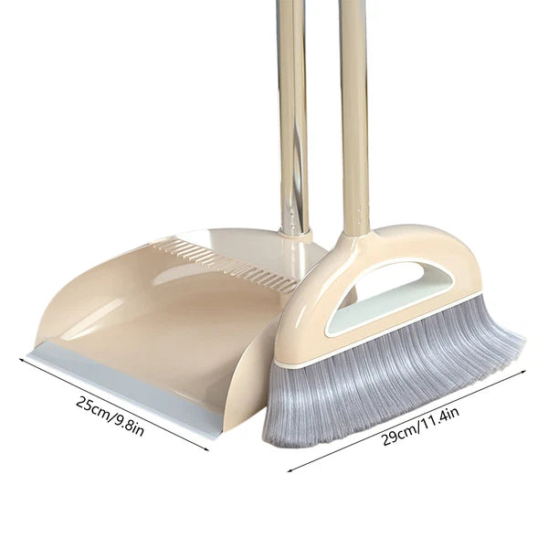 Brooms and Dustpans Sets Dust Pan and Broom with Long Handle Floor Cleaning Set
