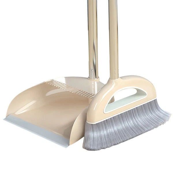 Brooms and Dustpans Sets Dust Pan and Broom with Long Handle Floor Cleaning Set