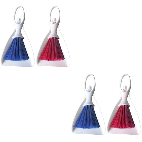 2 Count Desktop Broom Set Mini Cleaning Brush Household Supplies Tools