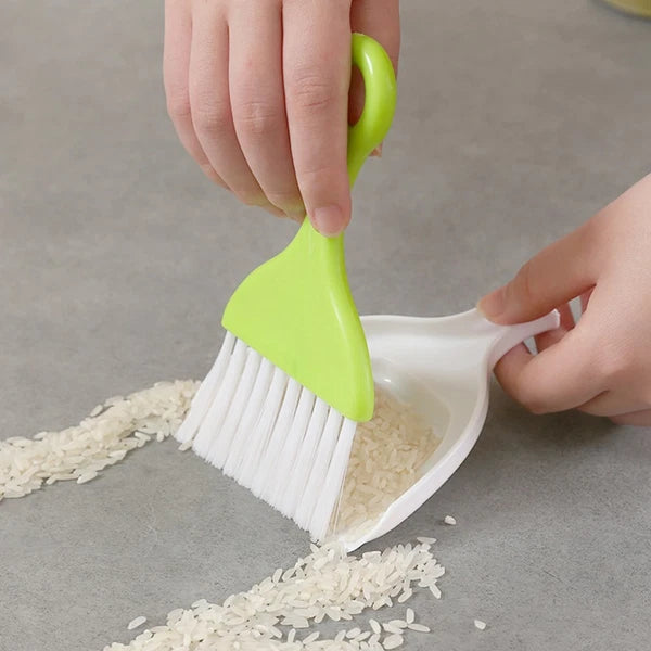Set of 3 Dust Removal Broom Child Small Table Top Dustpan Mini Hand