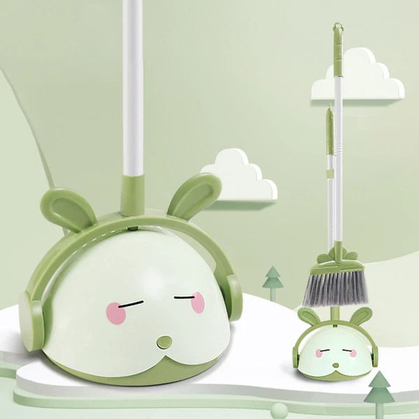 Children's Broom Set Toddler Childrens Dustpan and Brush Kids Sweeping Toy for