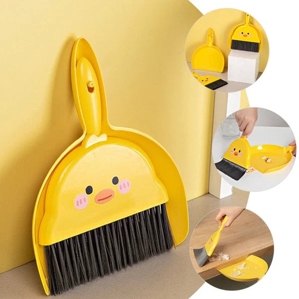 2 Sets Mini Broom Desktop Kids Sweeping Brush Toy Child Pupils Cleaning