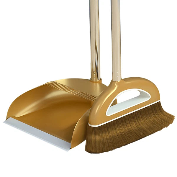 Brooms and Dustpans Sets Dust Pan and Broom with Long Handle Floor Cleaning Set